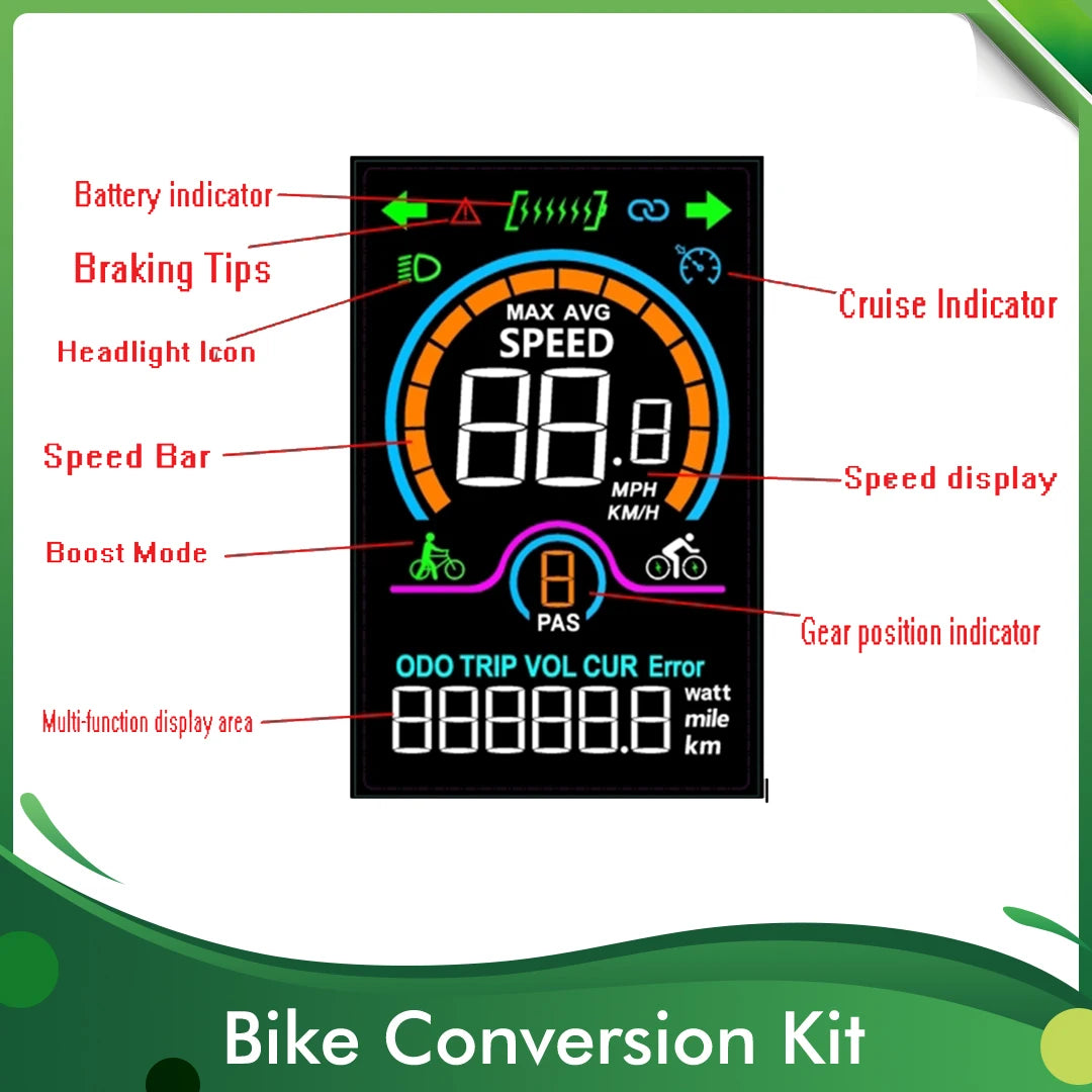 E-bike LCD Digital Color Display