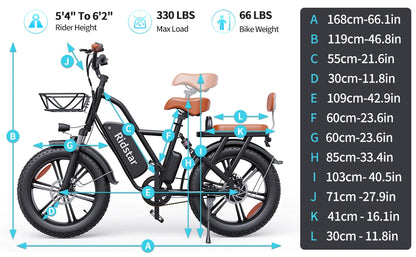 Trigger EBIKE 48V 15AH - 2 Seater