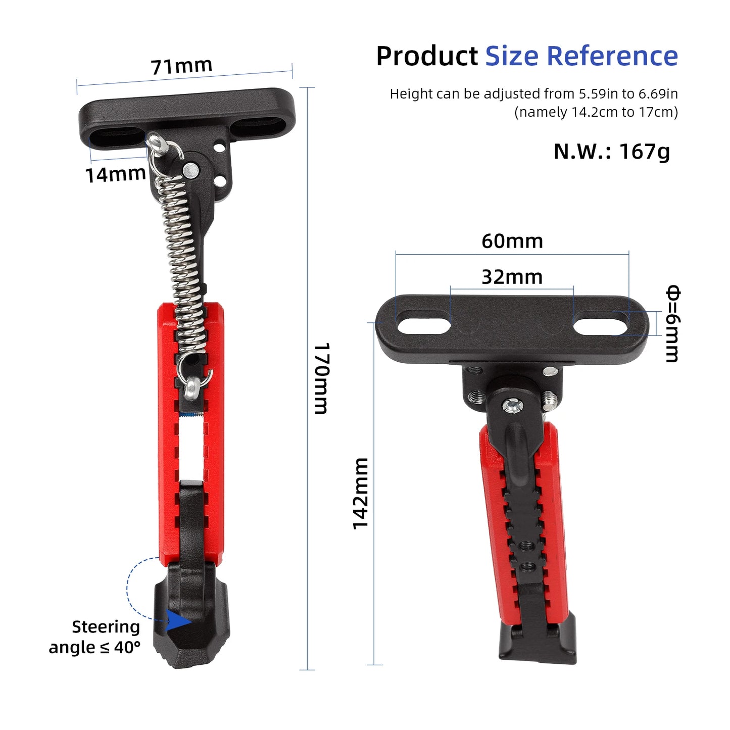 Foot Support Expandable Side Parking