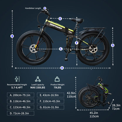 DEEPOWER H26PRO EBIKE 2000W 48V 25AH