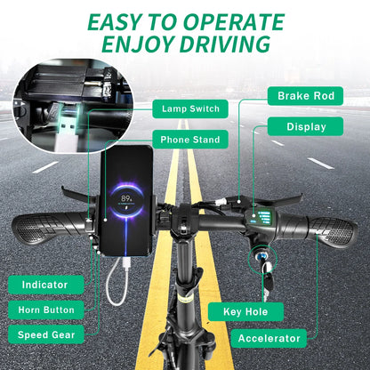 IDOTATA Ebike 35km/h 48V 30AH 400W