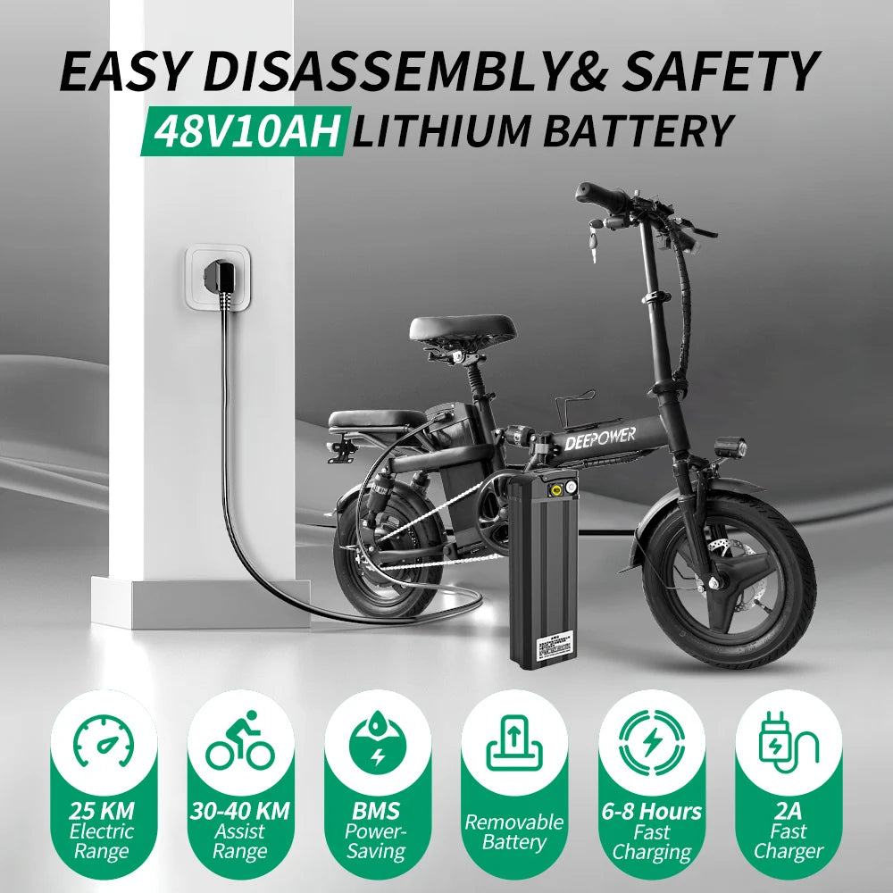 IDOTATA Ebike 35km/h 48V 30AH 400W